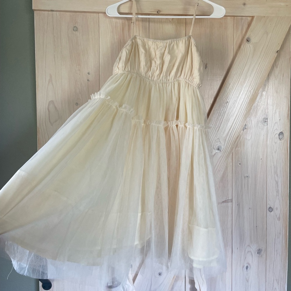 Cream babydoll dress